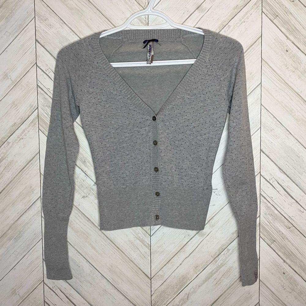 Garage cropped fitted cardigan
